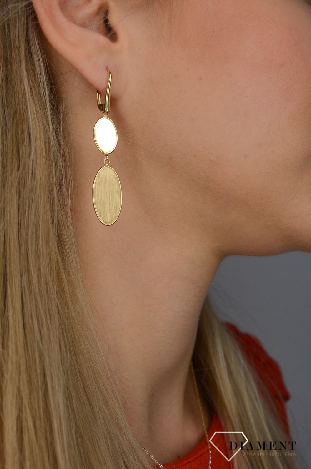 Złote kolczyki 585 długie gładkie owale KS1 AG 100 0961.jpg